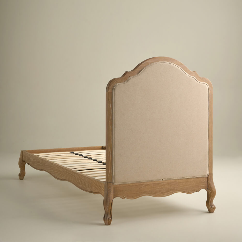 Sienna Beau Linen Bed, Weathered Oak / Natural, Single